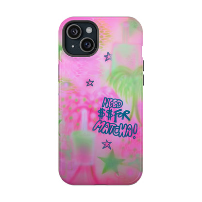 MagSafe "need $$ for matcha" airbrush iPhone case