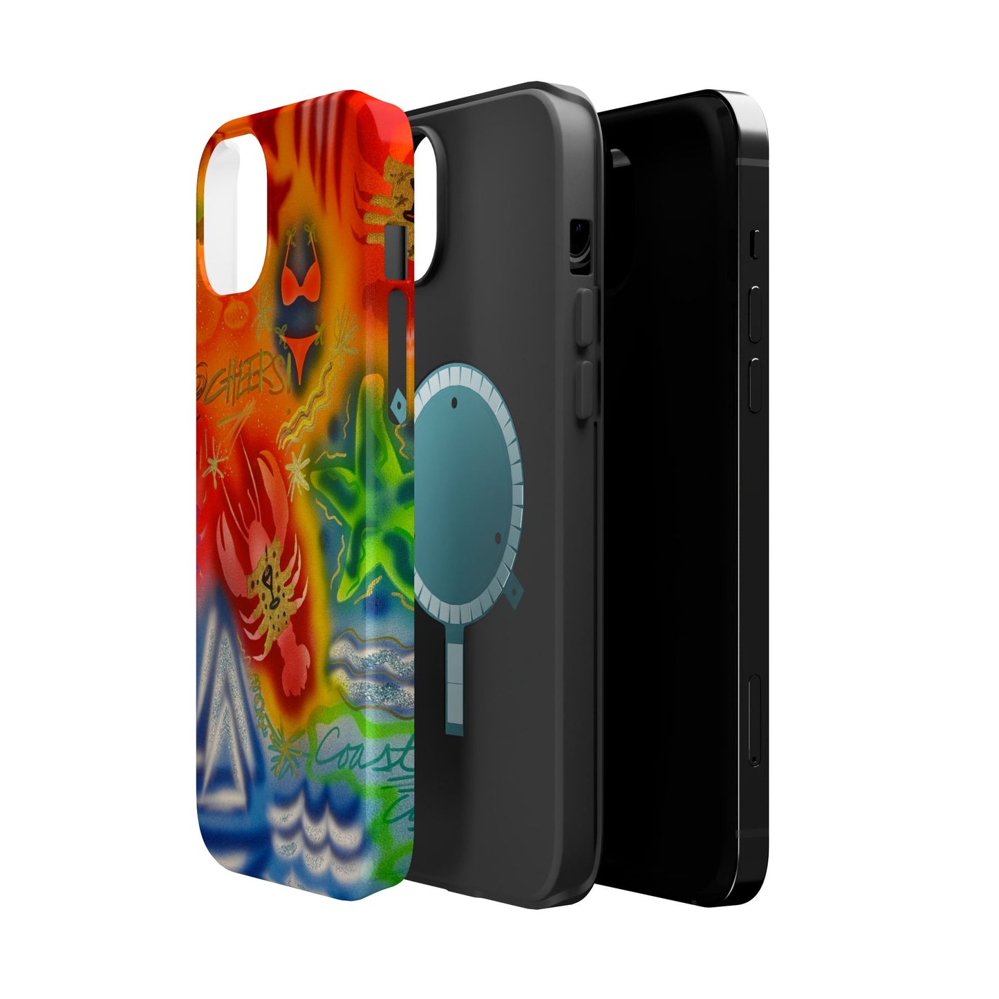 MagSafe "tipsy lobster" airbrush iPhone case