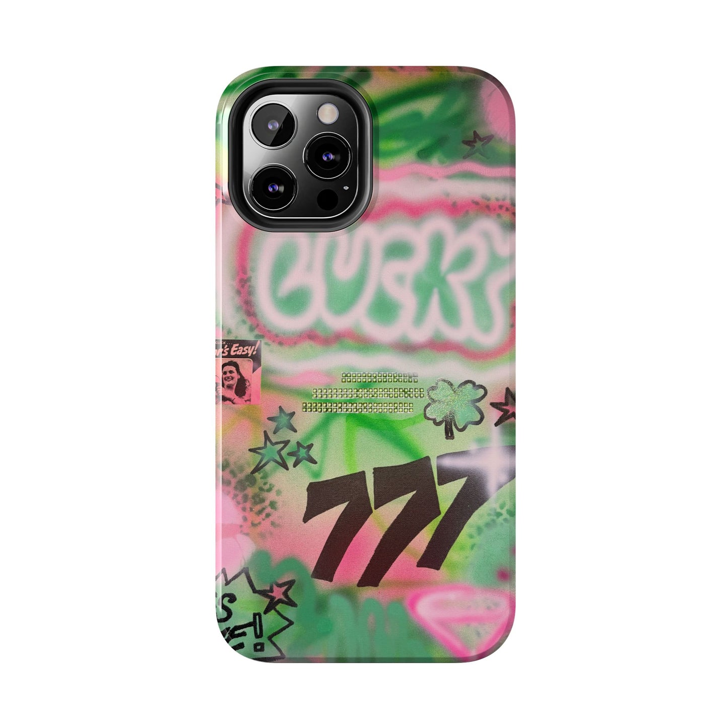 "so lucky" airbrush iPhone case