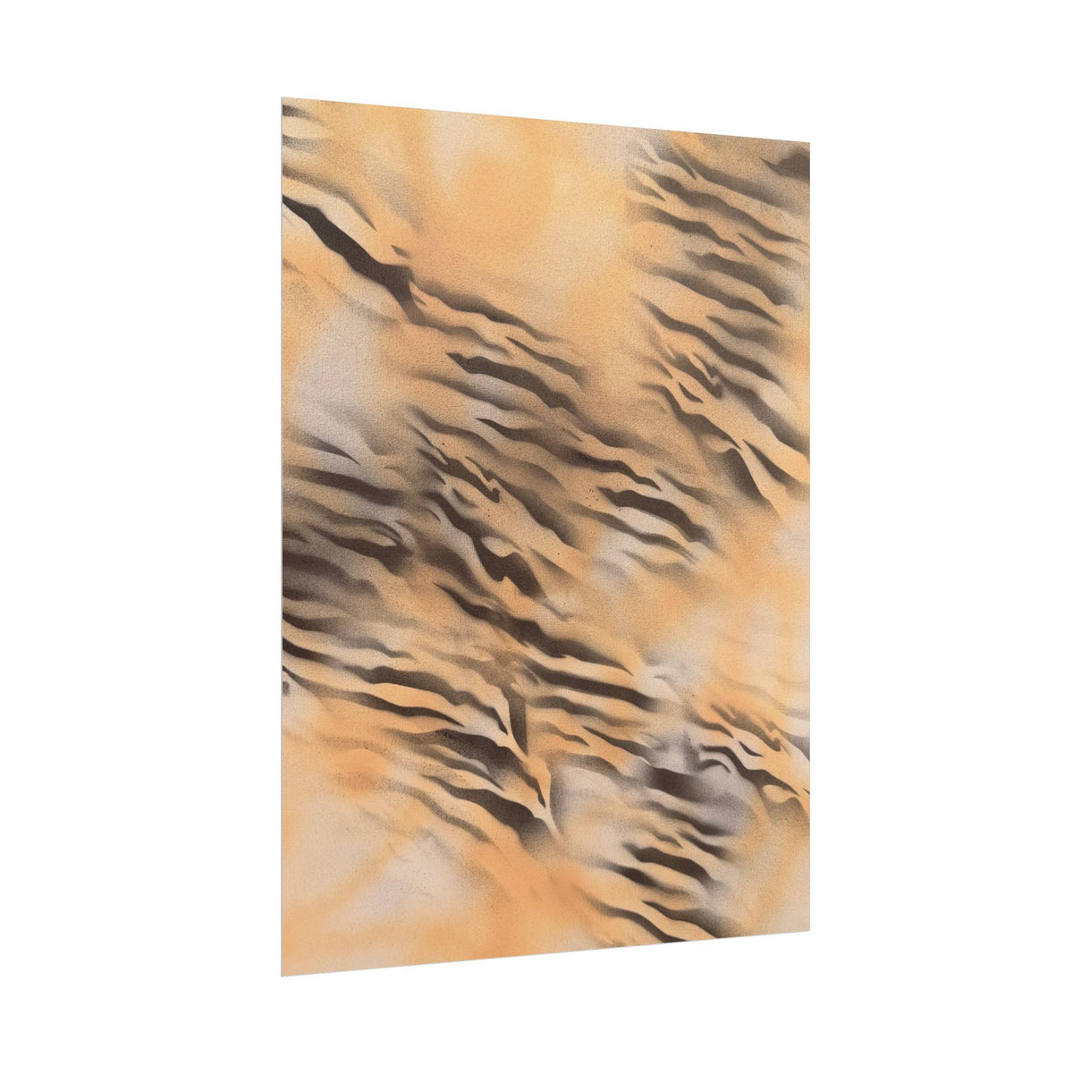"neutral tiger" airbrush rolled print