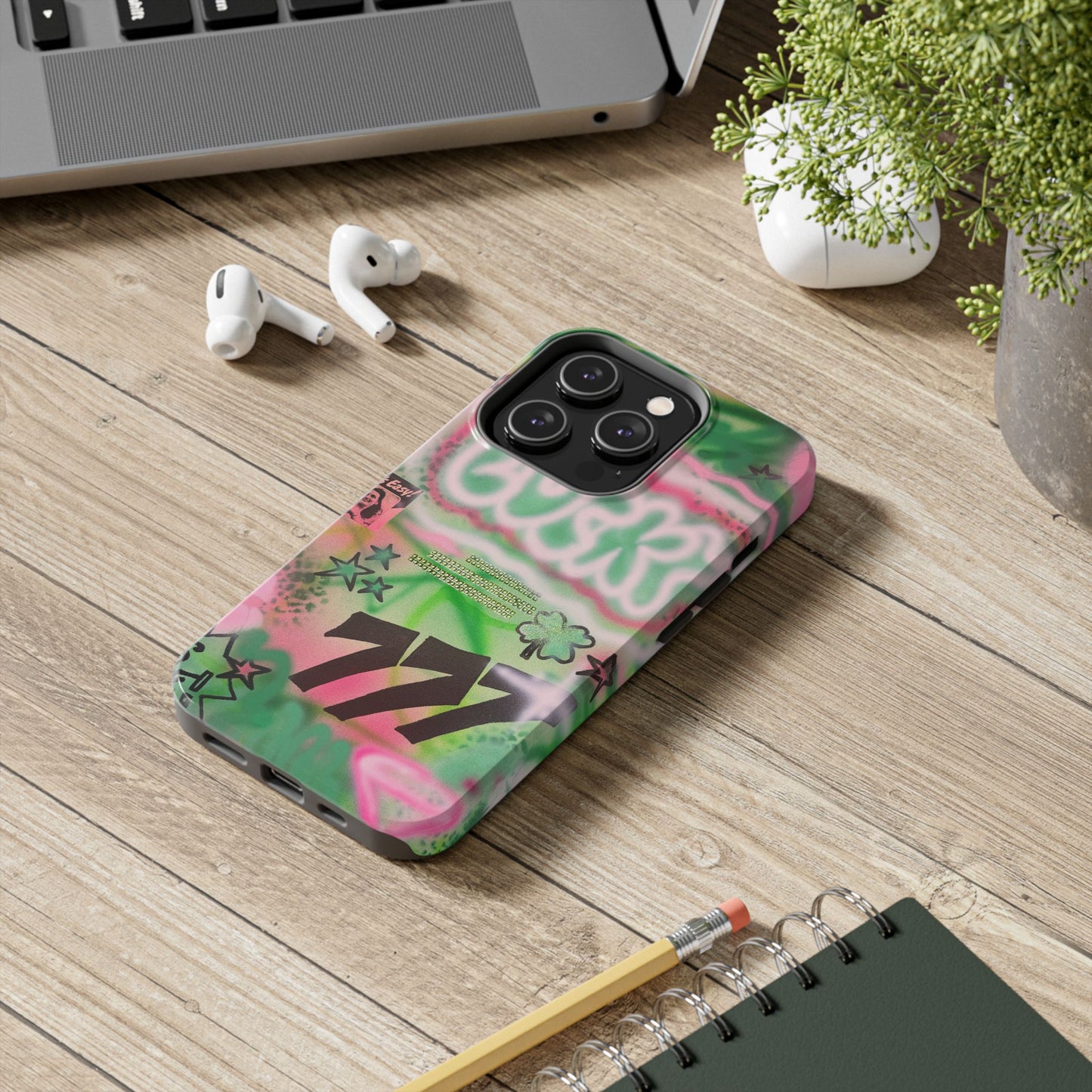 "so lucky" airbrush iPhone case