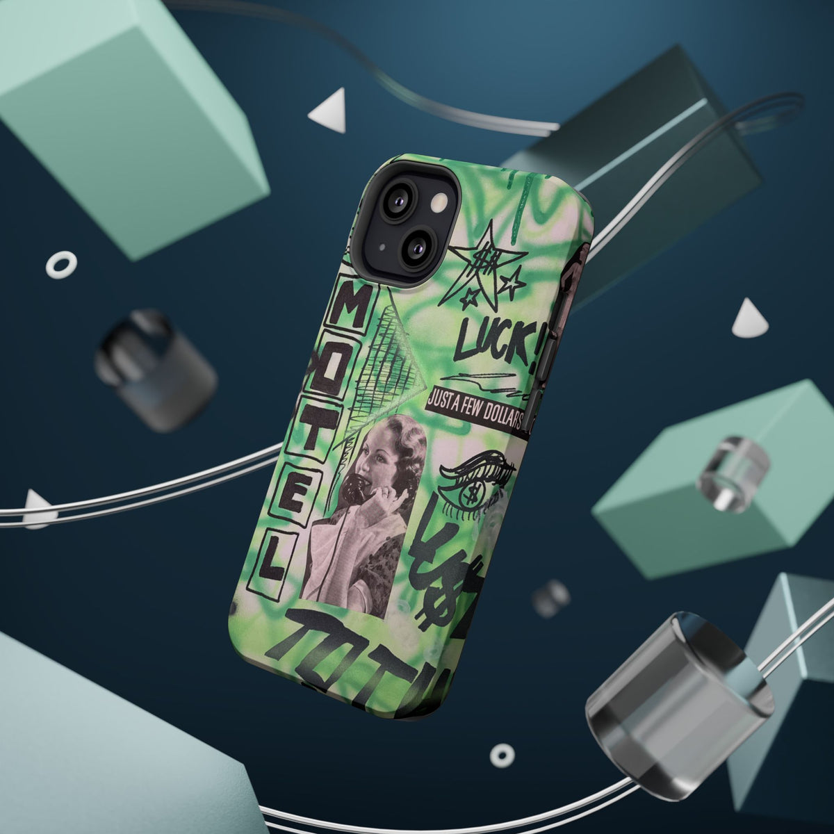 MagSafe "lust over luck" airbrush iPhone case