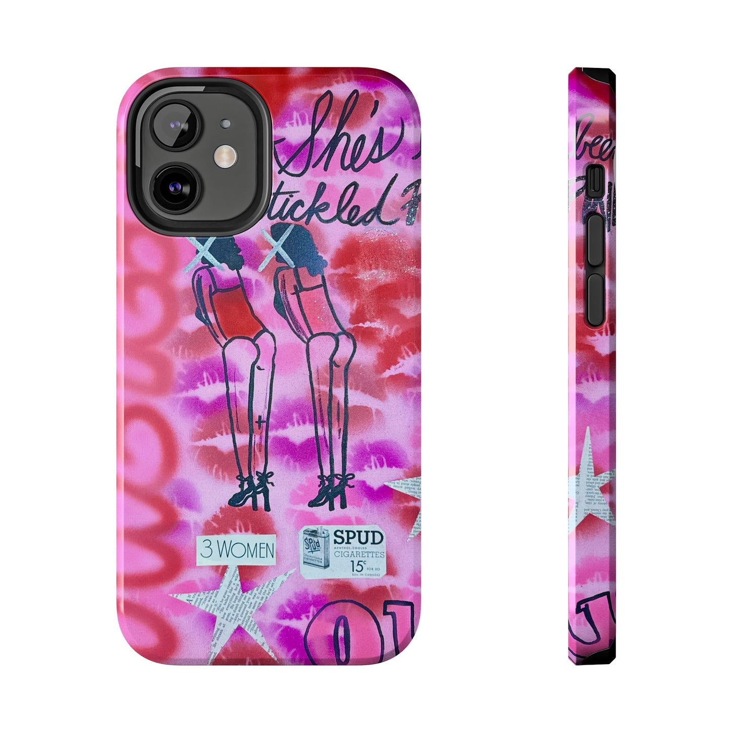 "tickled pink" airbrush iPhone case