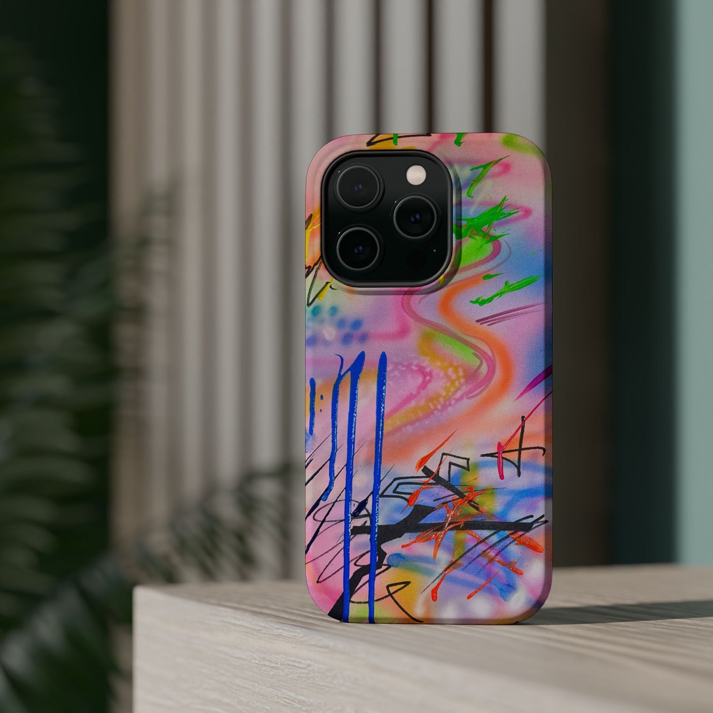 MagSafe "neon haze" airbrush iPhone case