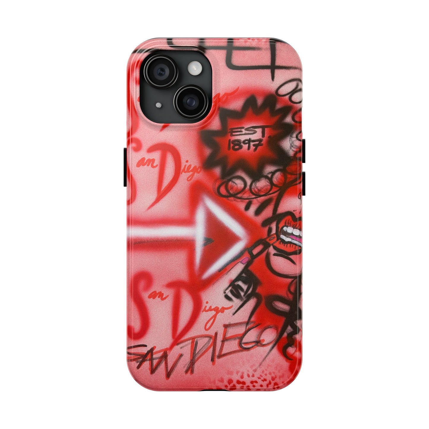 "san diego" airbrush iPhone case