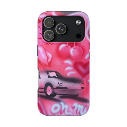 "on her way" airbrush iPhone case