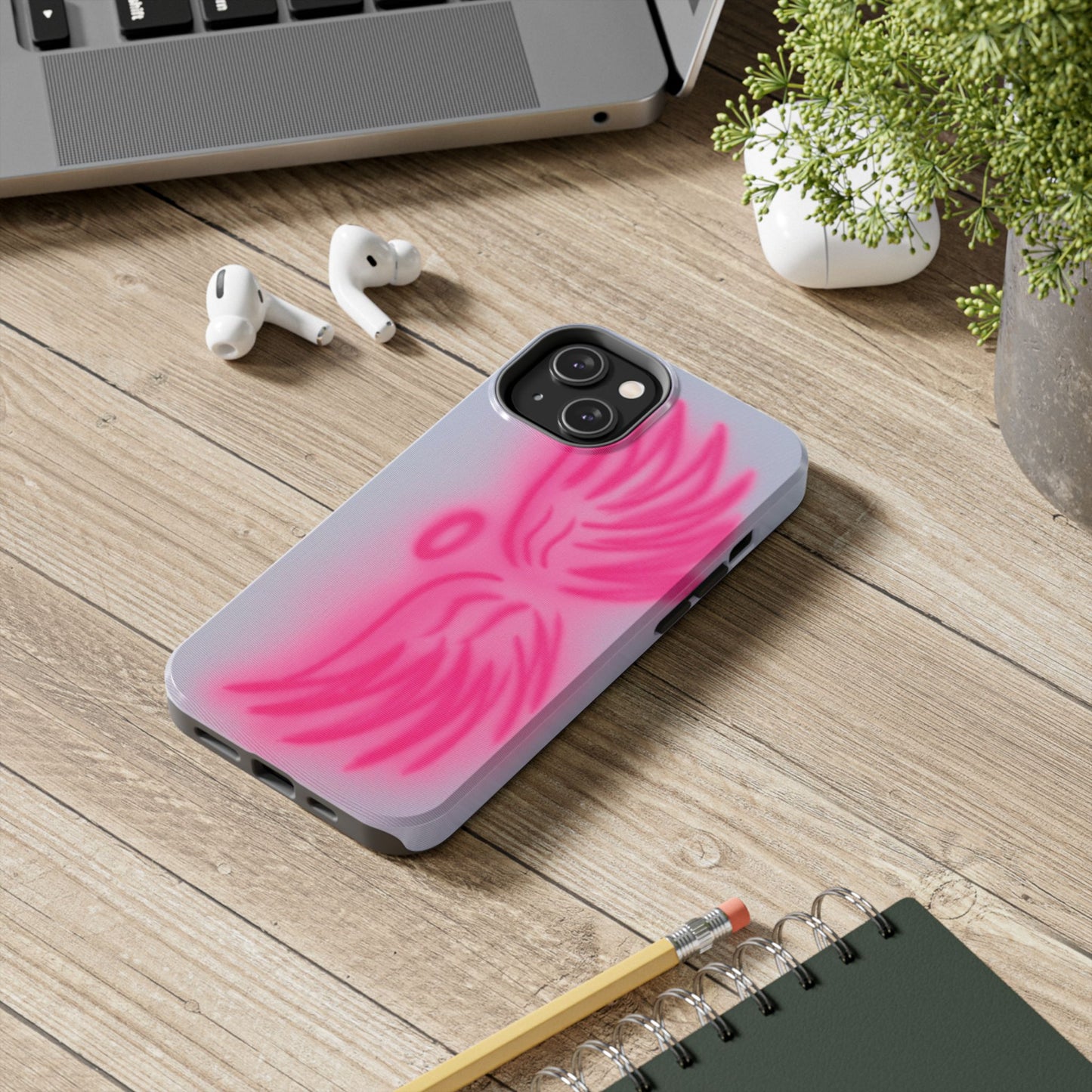 "angel wings" airbrush iPhone case