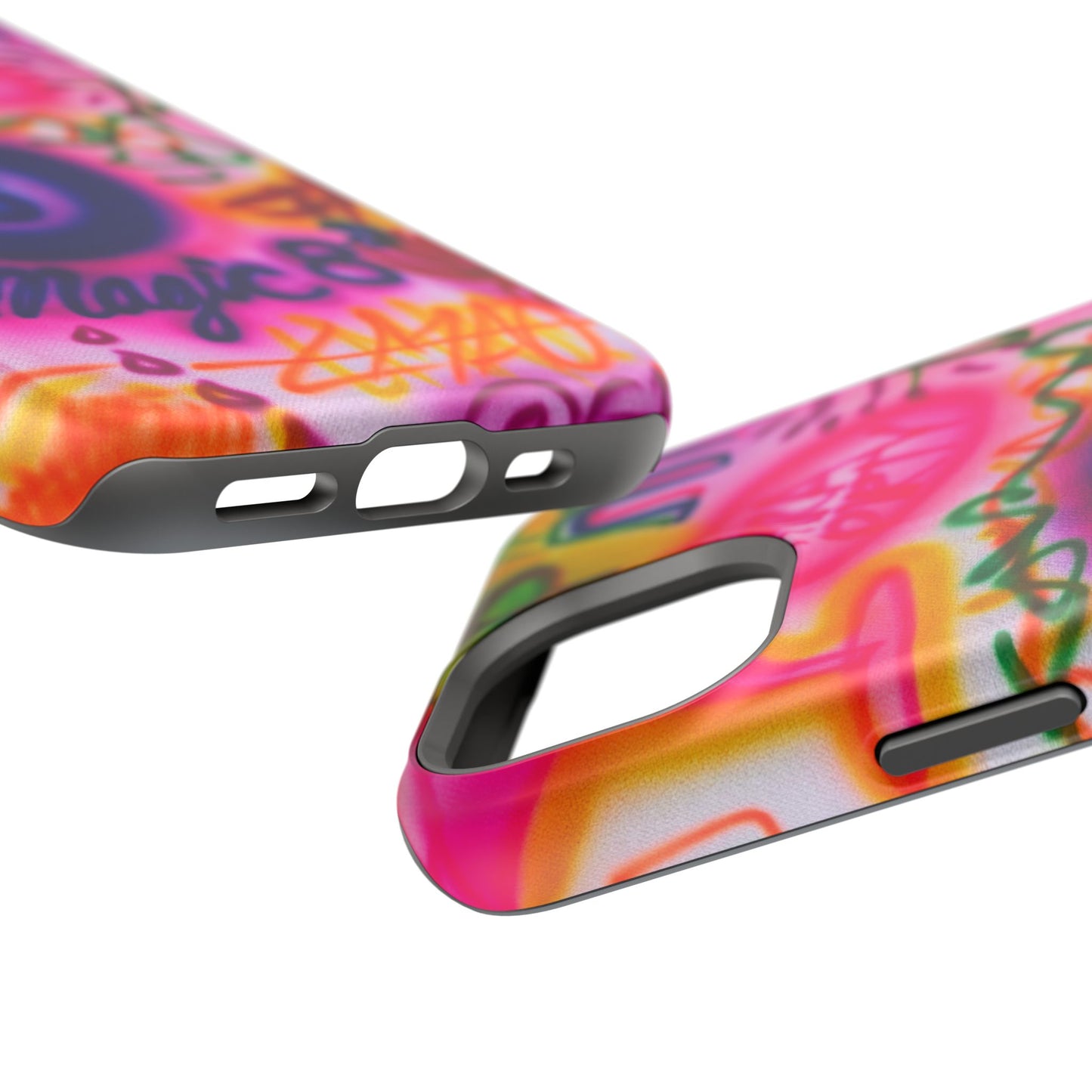MagSafe "farbenfrohes Chaos" Airbrush-iPhone-Hülle