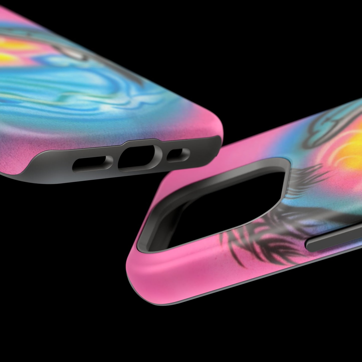 MagSafe "Delfinliebe" Airbrush iPhone-Hülle