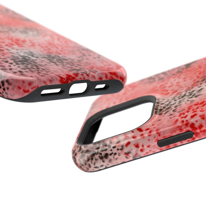 MagSafe "red cheetah" airbrush iPhone case