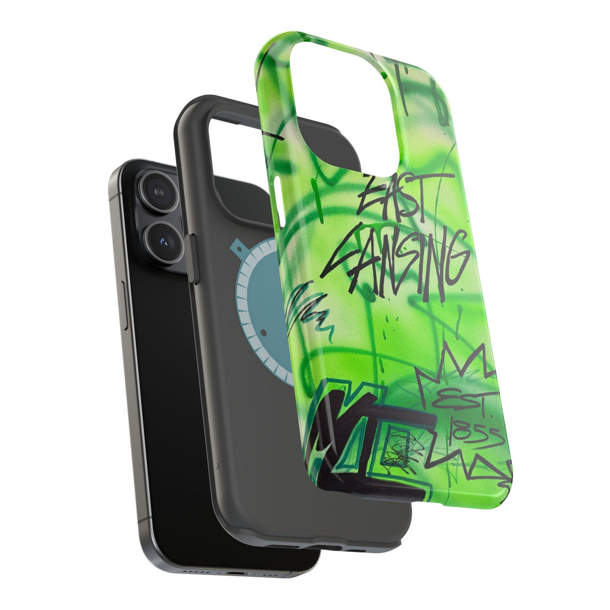 MagSafe "east lansing, mi" airbrush iPhone case