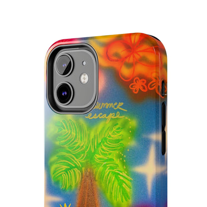 "neon blue palms" airbrush iPhone case
