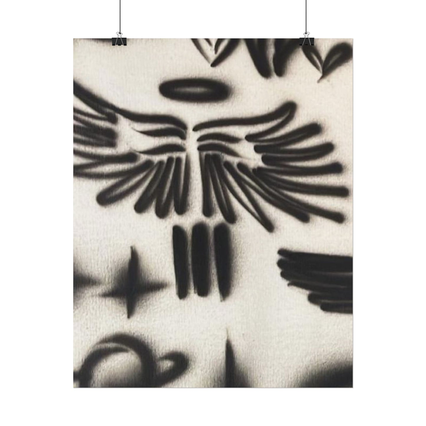 "angel energy" airbrush rolled print