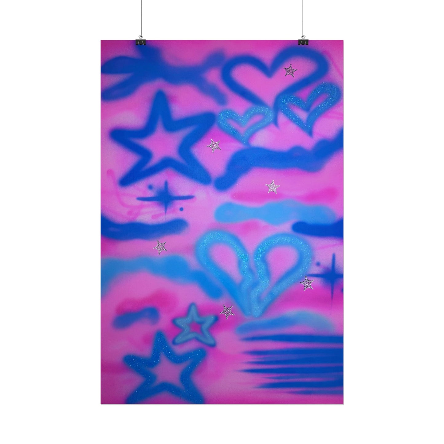 "blue camo" airbrush rolled print