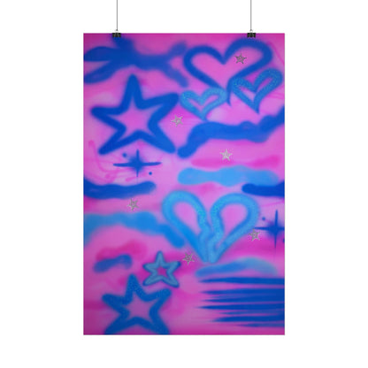 "blue camo" airbrush rolled print