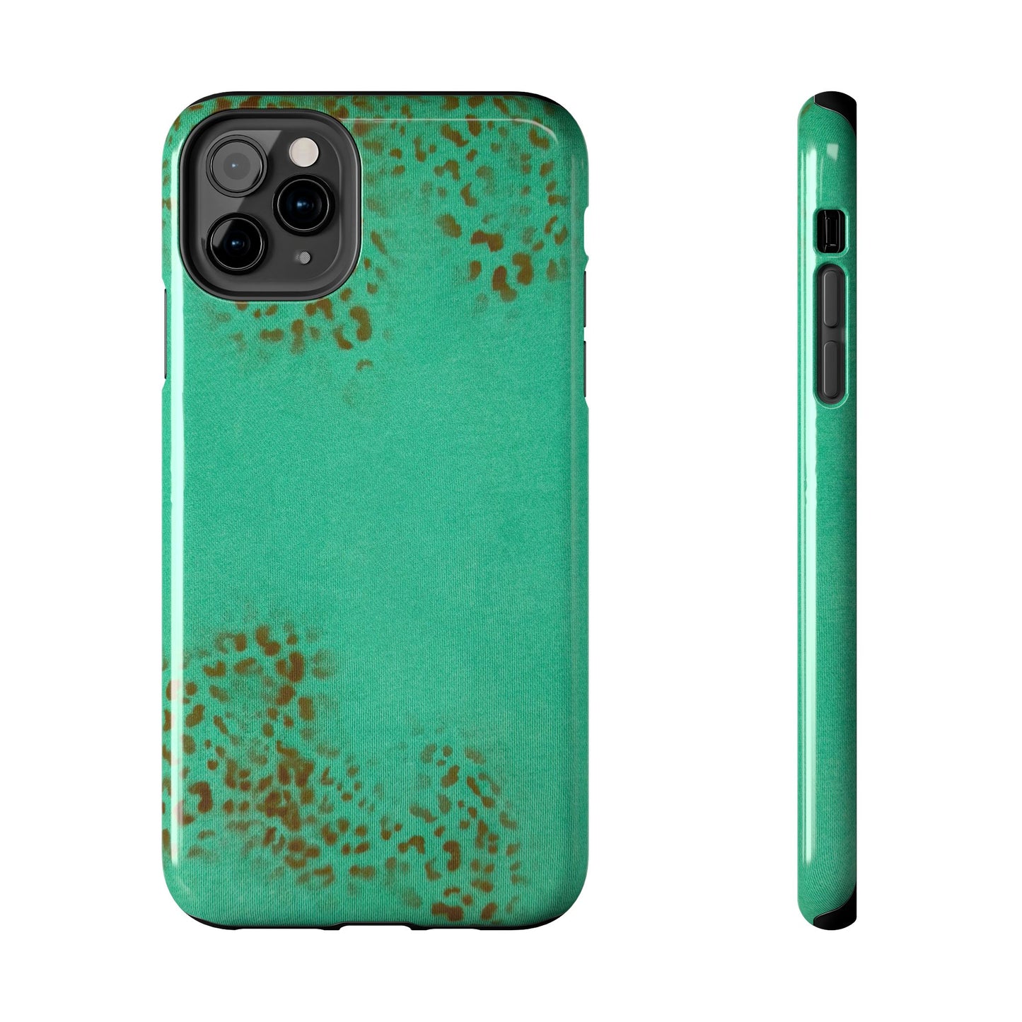 "teal cheetah" airbrush iPhone case