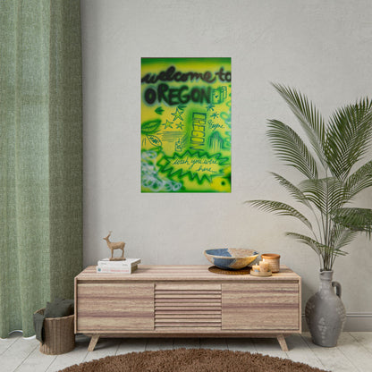 "oregon" airbrush rolled print