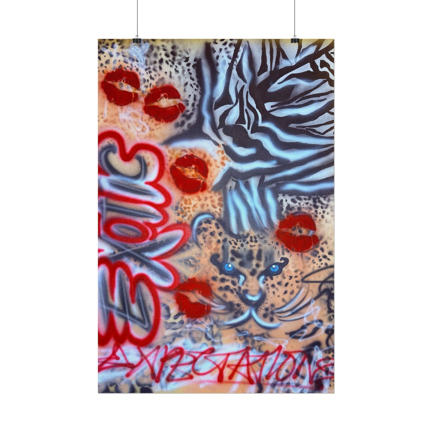 "exotic expectations" airbrush rolled print