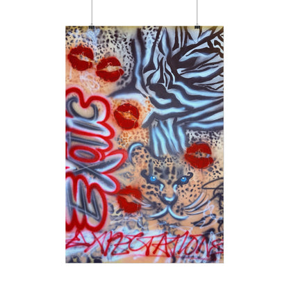 "exotic expectations" airbrush rolled print