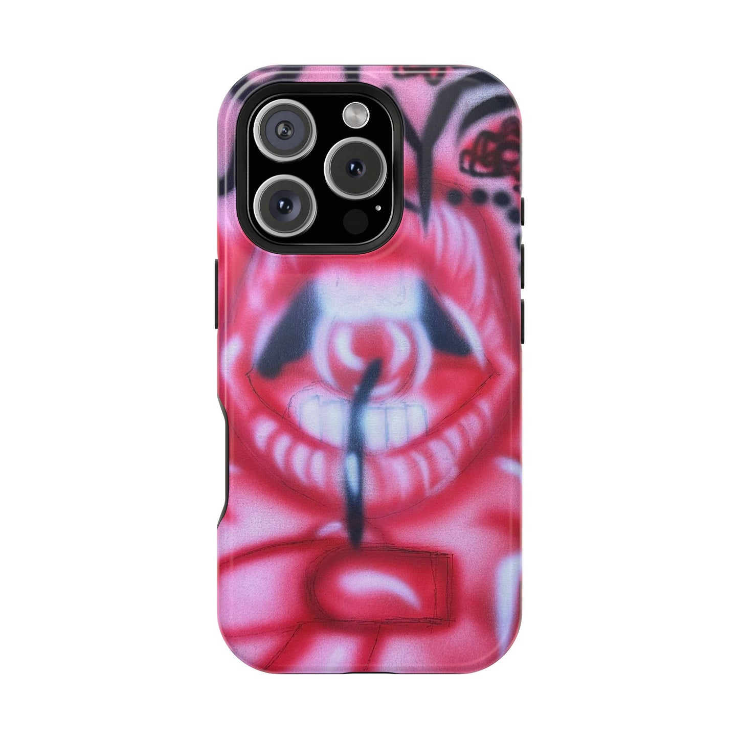 MagSafe "be happy, go lucky" Airbrush-iPhone-Hülle