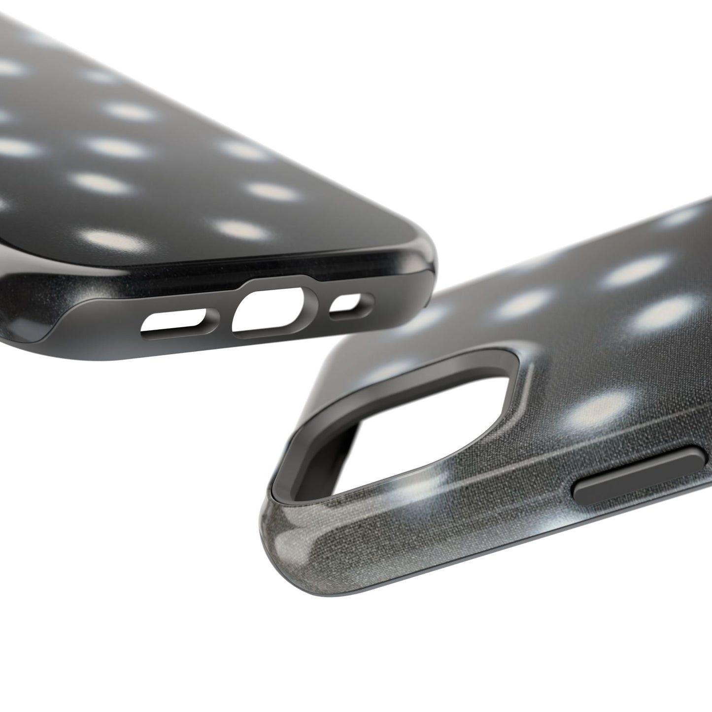 MagSafe "coconut noir polka dot" airbrush iPhone case