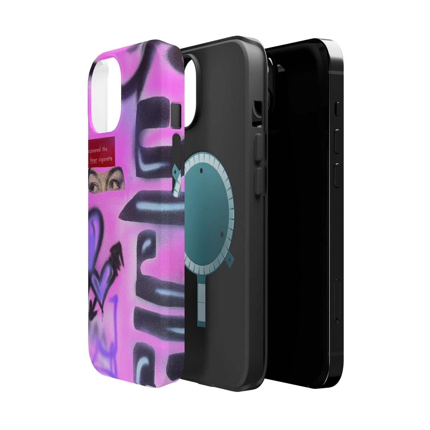 MagSafe "purple princess" airbrush iPhone case