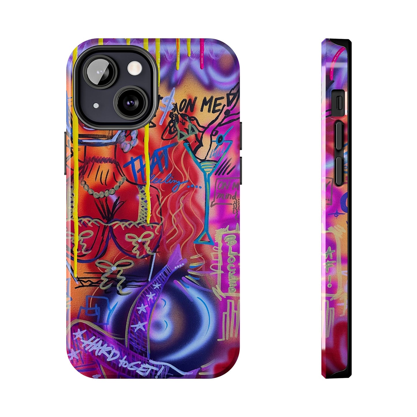 "shots on me" airbrush iPhone case