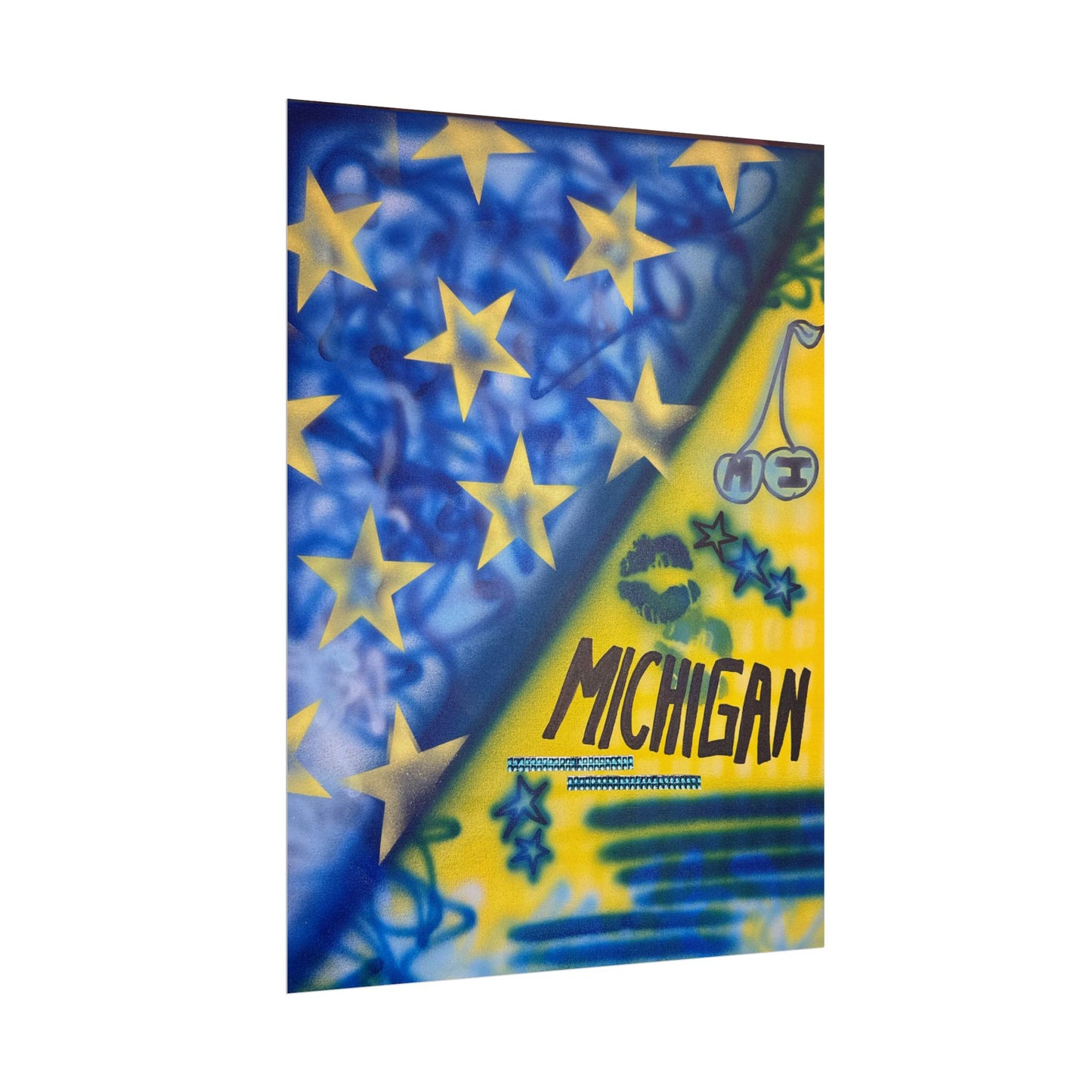 "ann arbor, michigan" airbrush rolled print