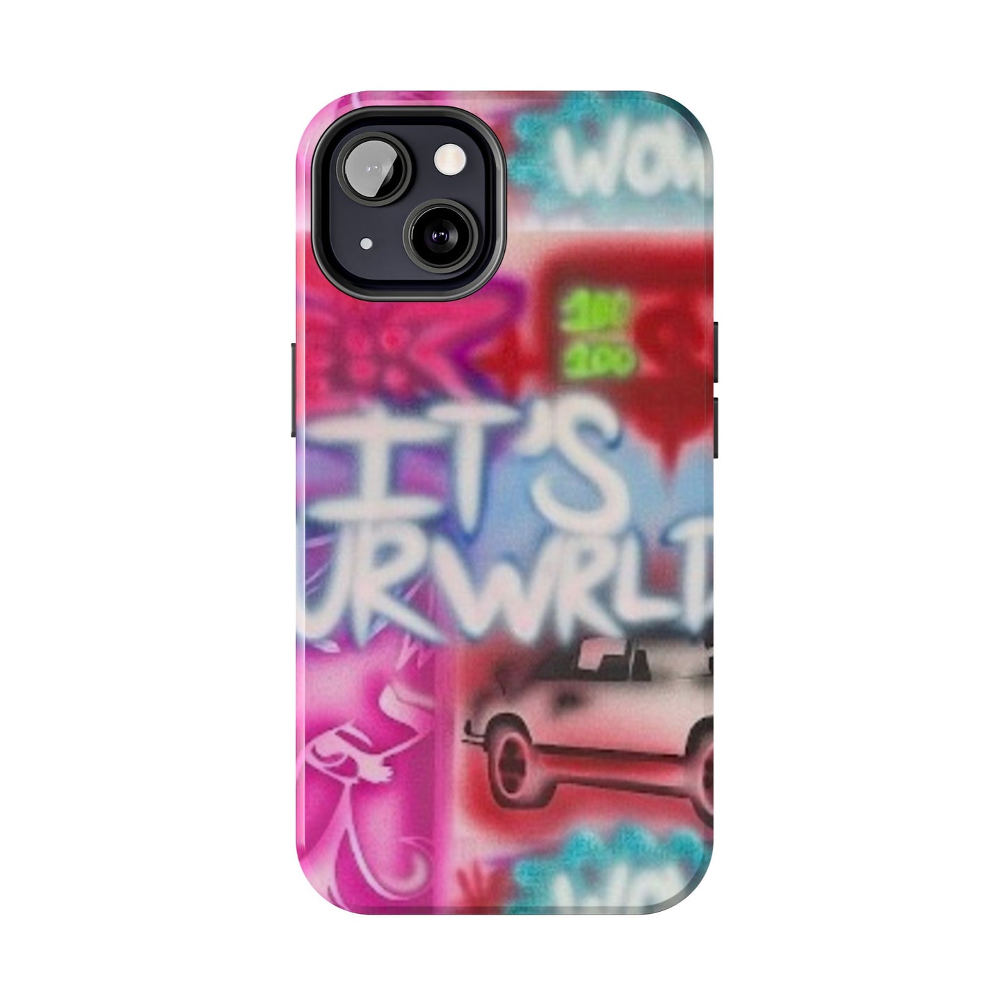 "it's ur WRLD" airbrush iPhone case