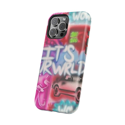 MagSafe „its ur WRLD“ Airbrush iPhone Hülle