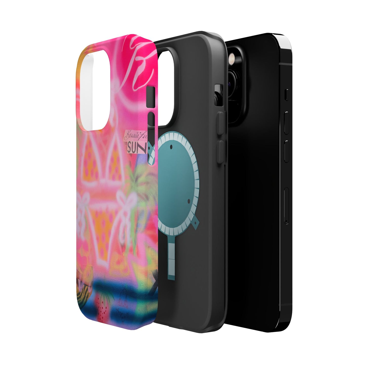 MagSafe "santa monica strawberry" airbrush iPhone case