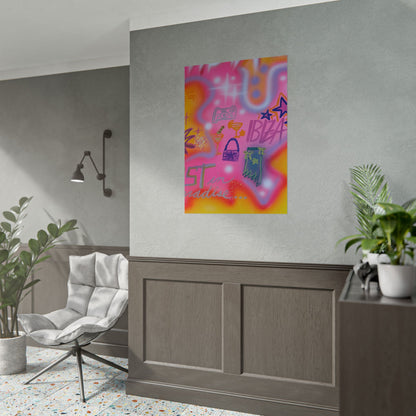 "ibiza" airbrush rolled print