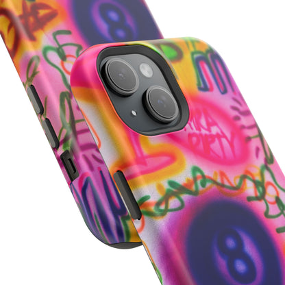 MagSafe "farbenfrohes Chaos" Airbrush-iPhone-Hülle