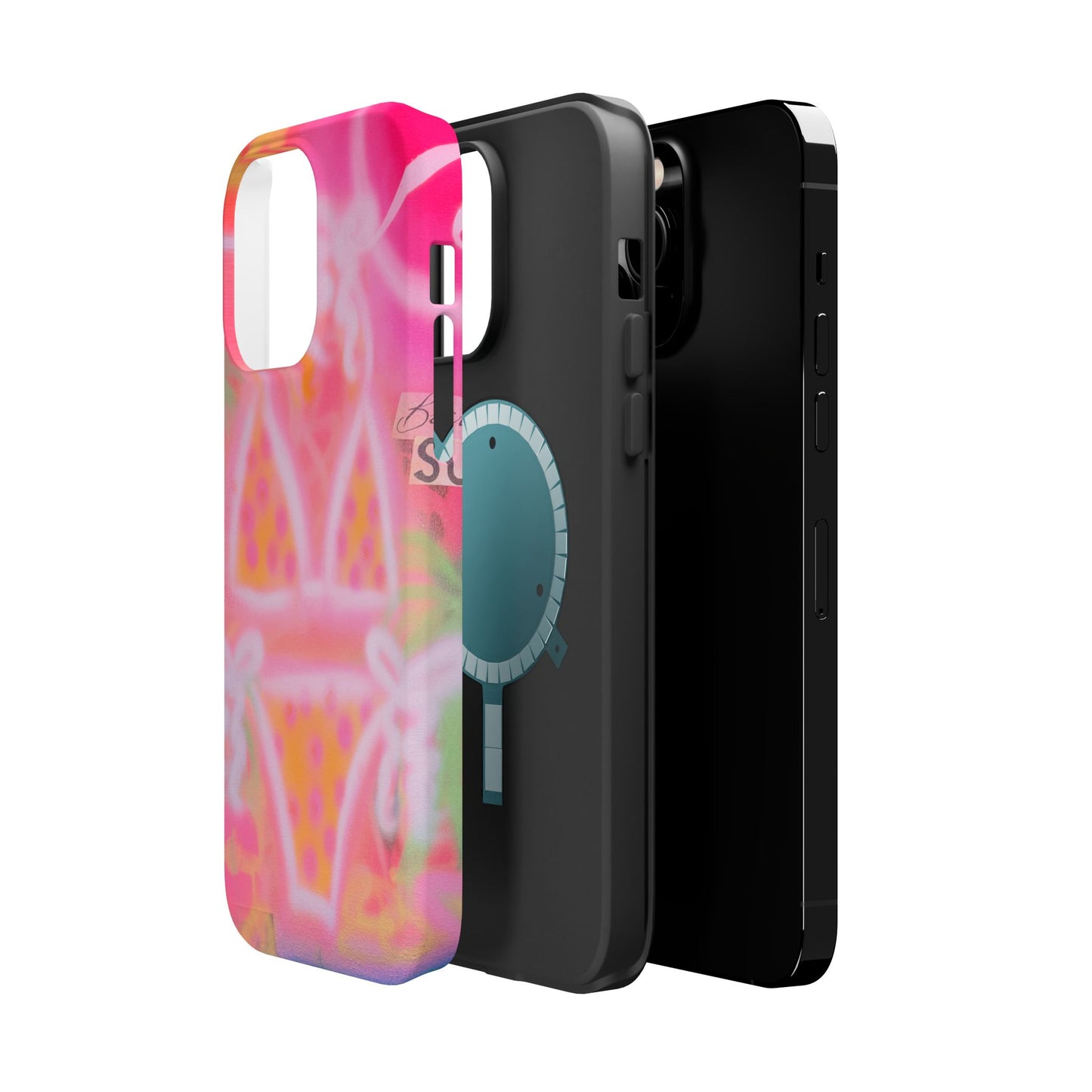 MagSafe "yellow polka dot bikini" airbrush iPhone case