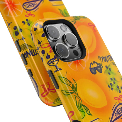 MagSafe Airbrush iPhone Hülle „citrus coastline“