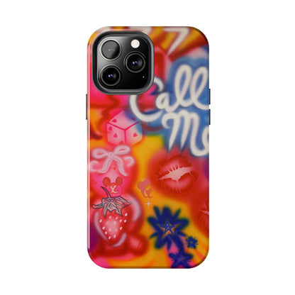 "CALL ME!" airbrush iPhone case