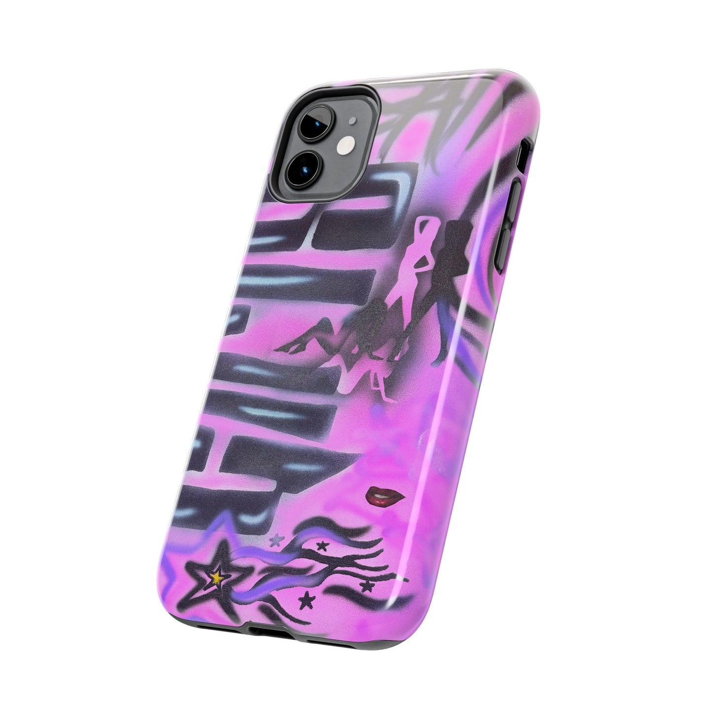 "neon nights" airbrush iPhone case