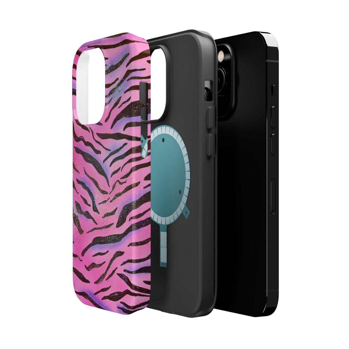 MagSafe "glitter zebra" airbrush iPhone case