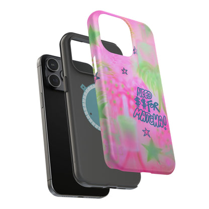 MagSafe "need $$ for matcha" airbrush iPhone case