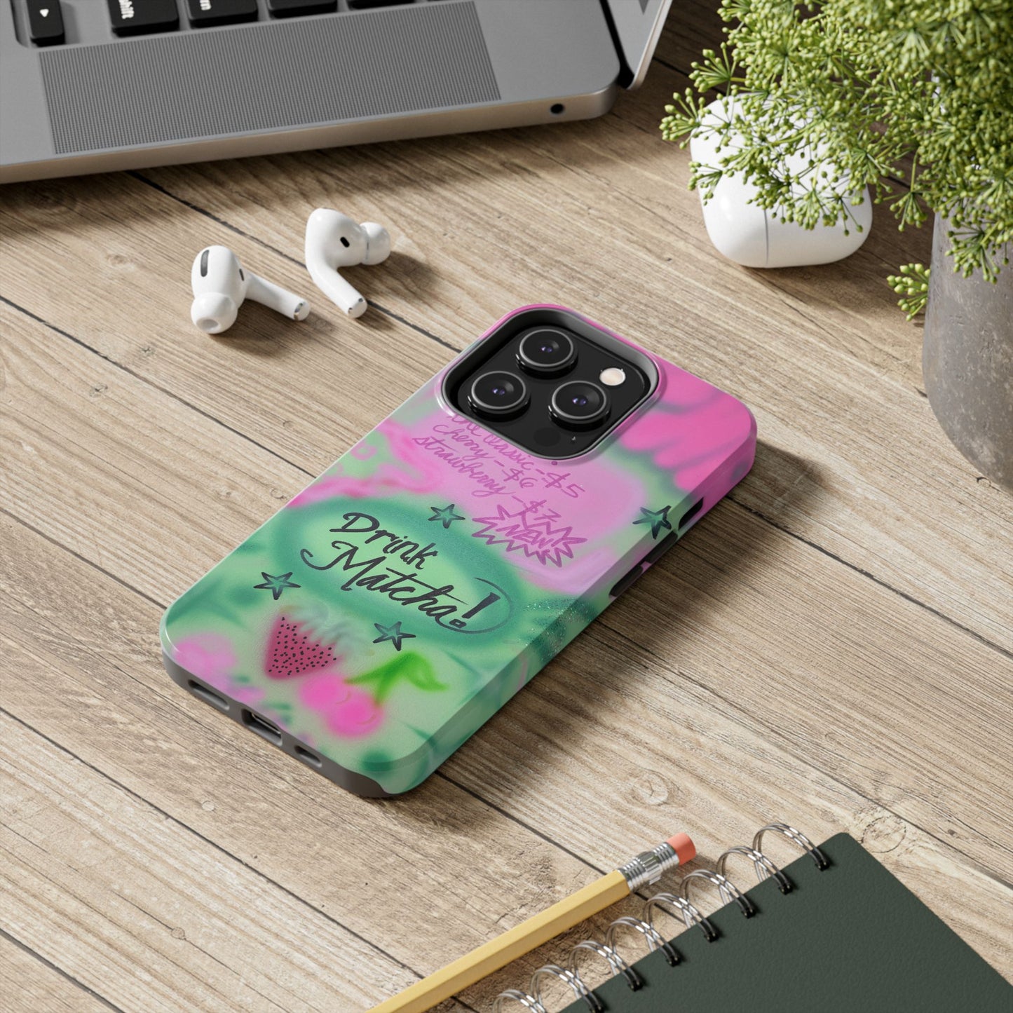 "matcha!" airbrush iPhone case