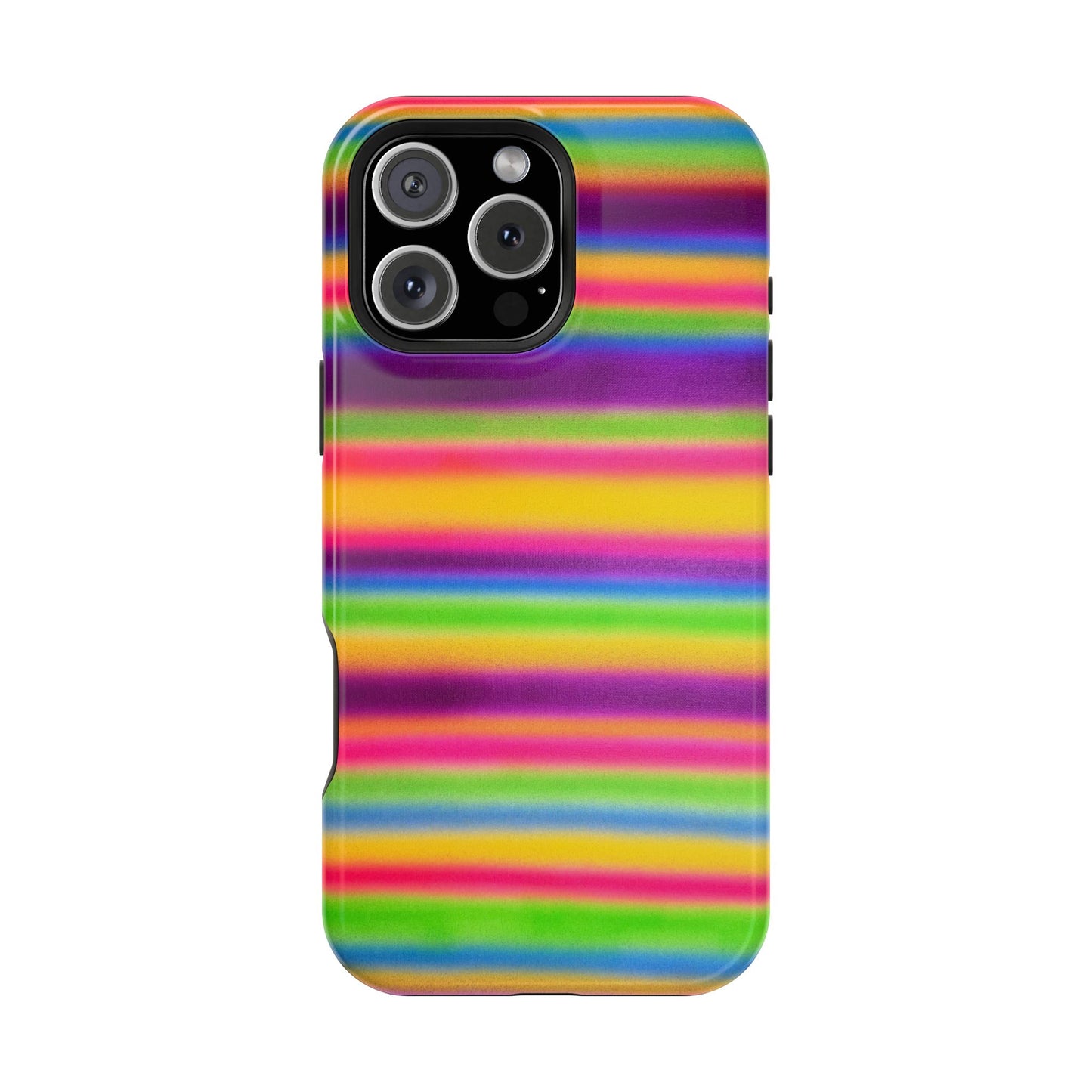 MagSafe "colorful stripes" airbrush iPhone case
