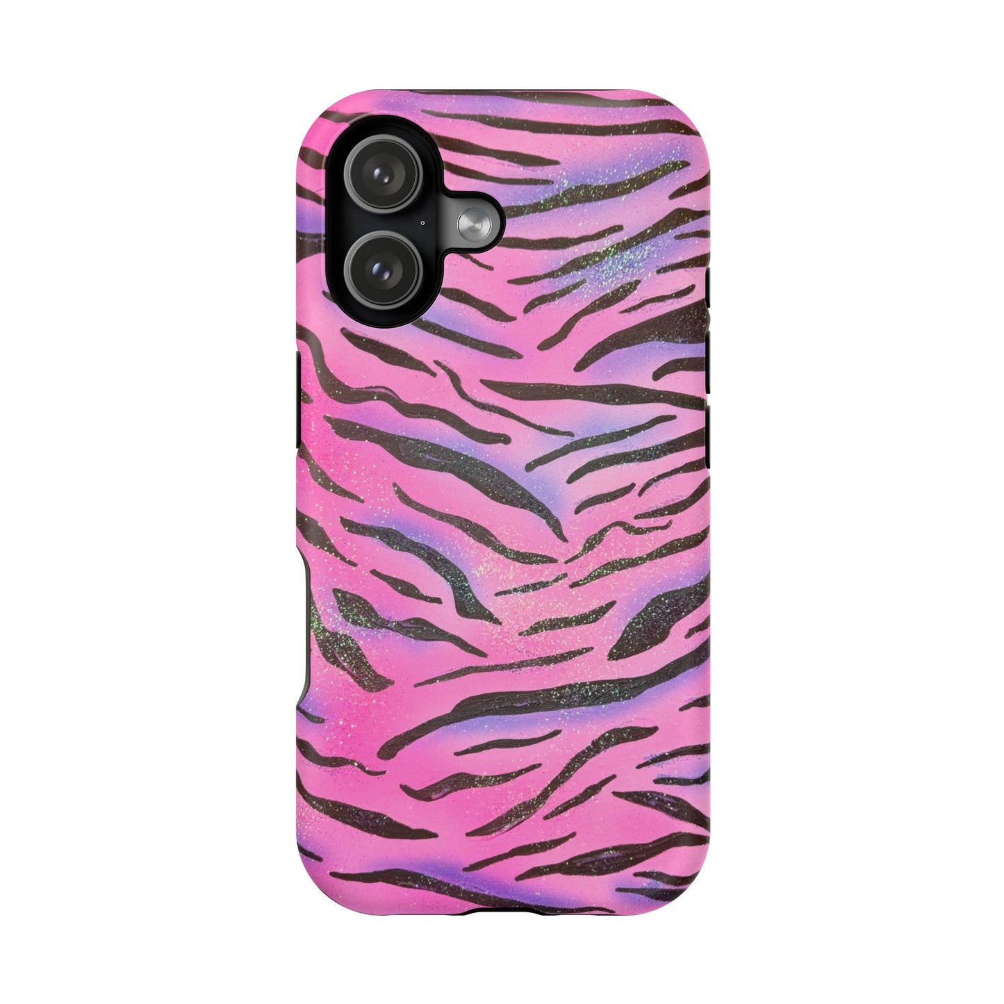 MagSafe "glitter zebra" airbrush iPhone case