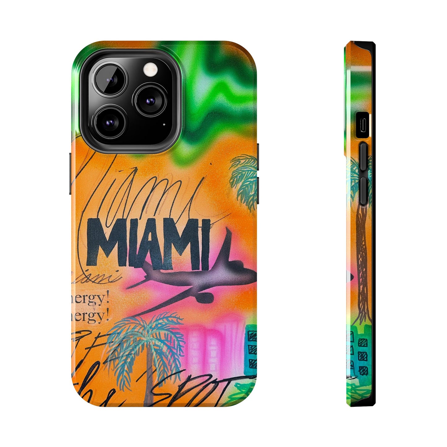 "miami, fl" airbrush iPhone case