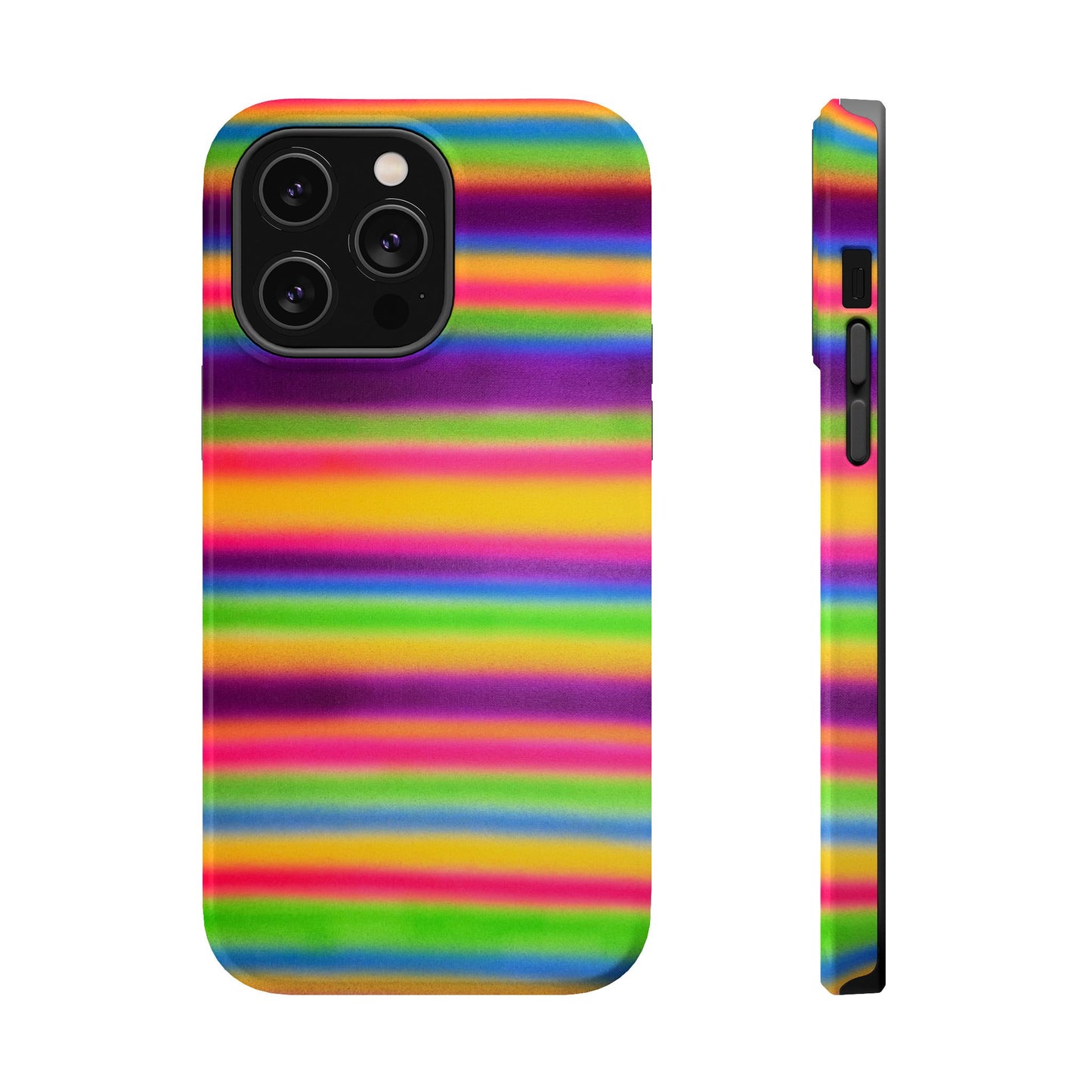MagSafe "colorful stripes" airbrush iPhone case