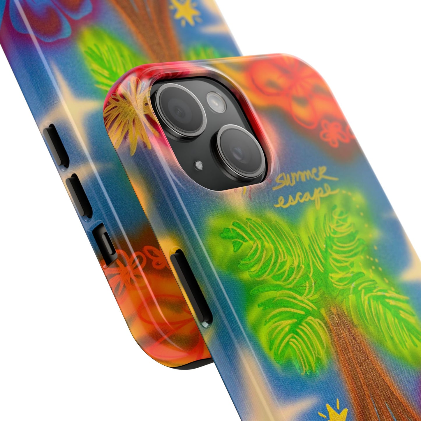 "neon blue palms" airbrush iPhone case
