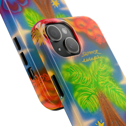 "neon blue palms" airbrush iPhone case