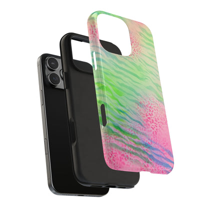"teal cheetah" airbrush iPhone case