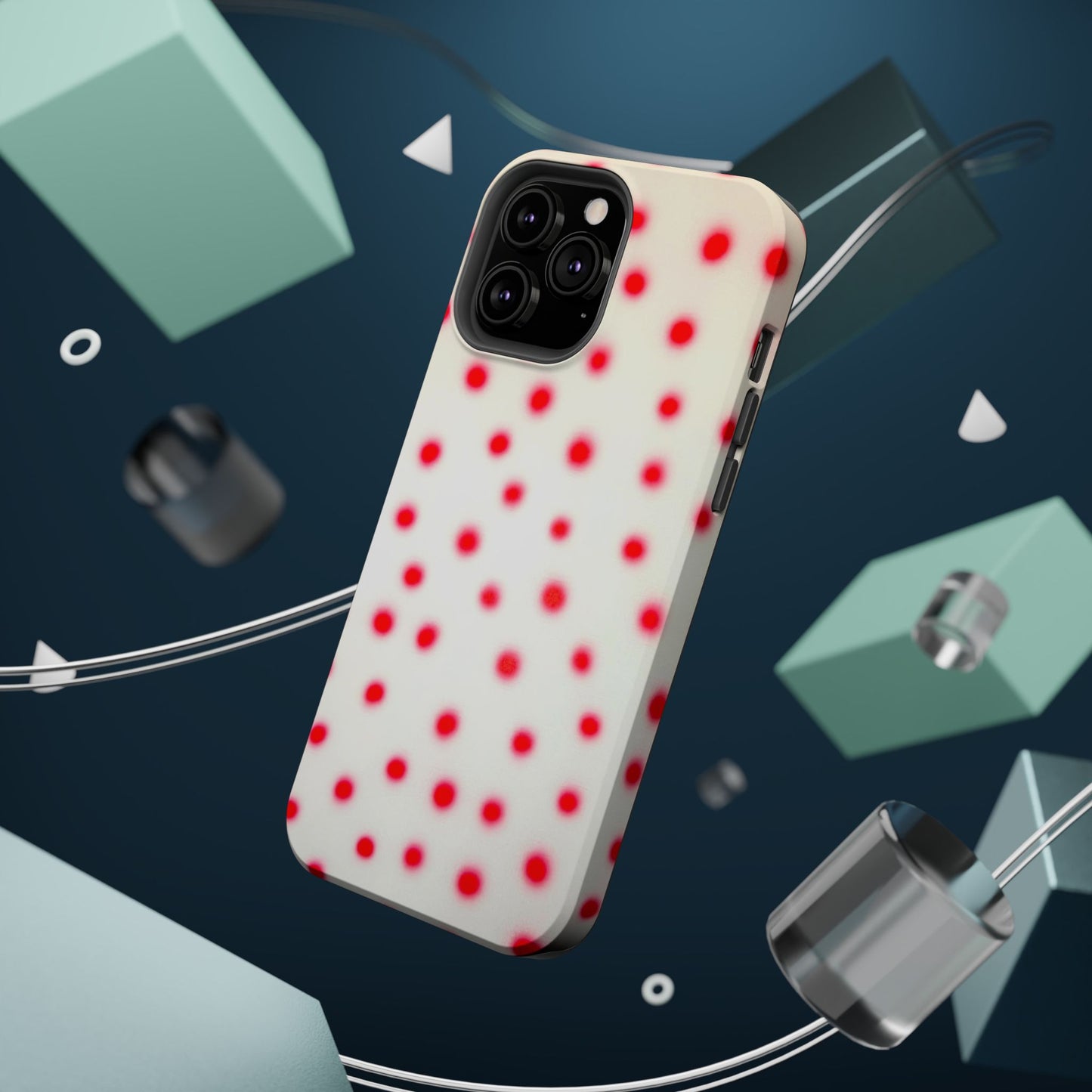MagSafe "vanilla cherry polka dot" airbrush iPhone case