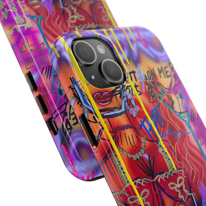 "shots on me" airbrush iPhone case