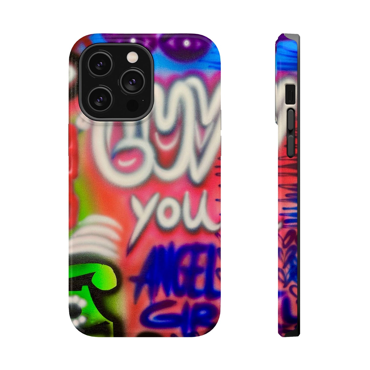 MagSafe "luv u angel girl" Airbrush iPhone Hülle